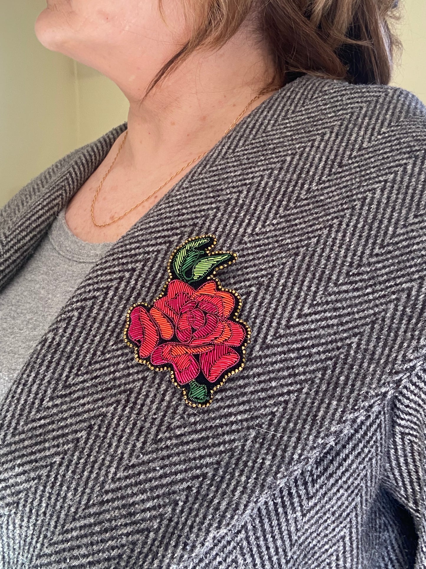 Broche Rose Éternelle