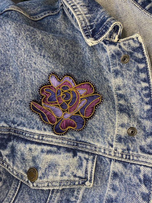 Broche Rose Améthyste