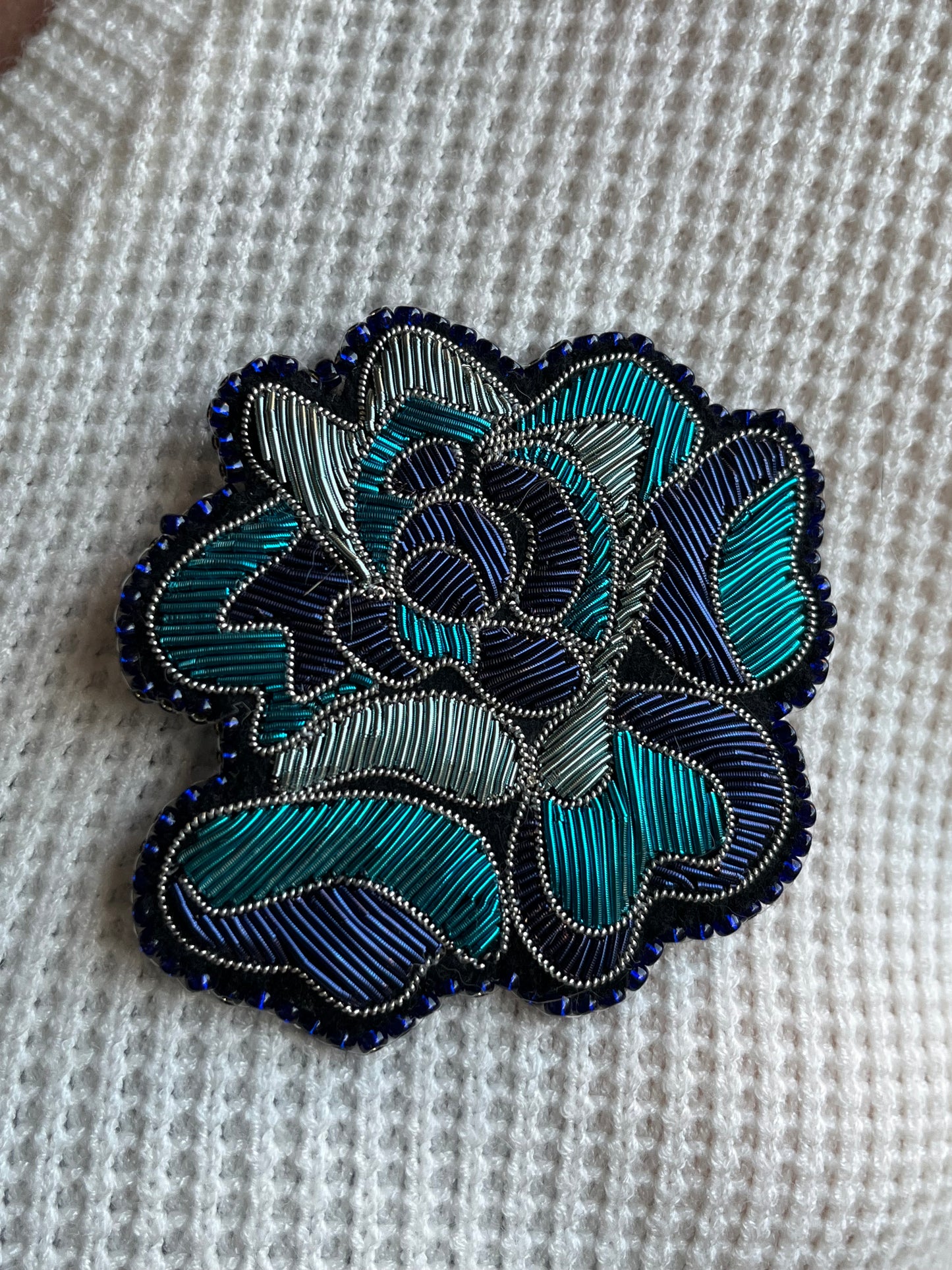 Broche Rose Givrée