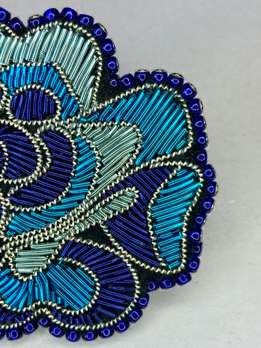 Broche Rose Givrée
