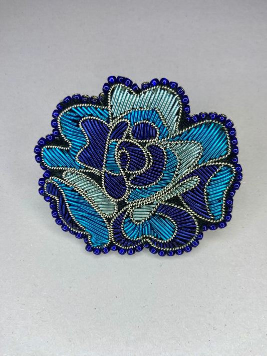 Broche Rose Givrée