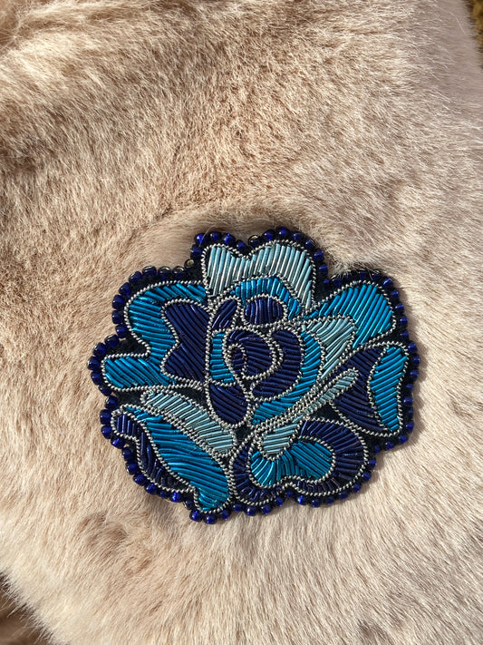 Broche Rose Givrée