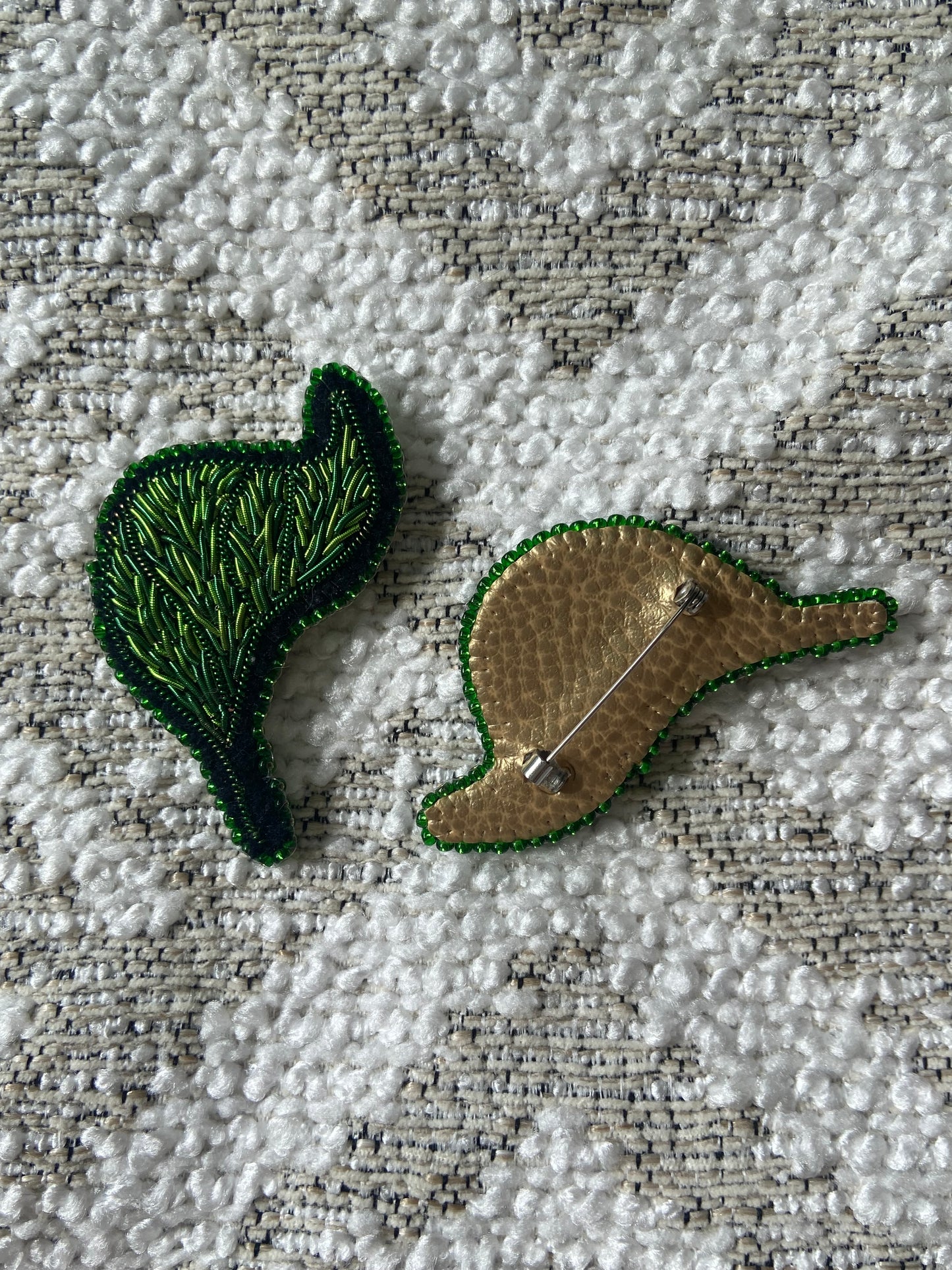 Broche Feuille de Rosier