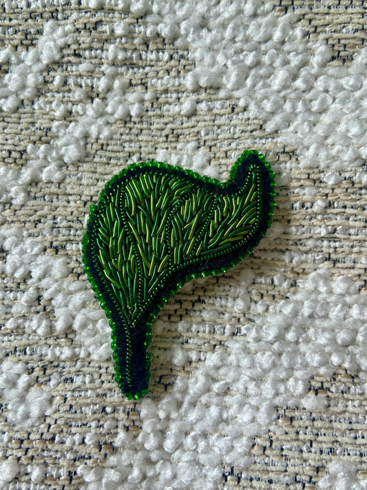 Broche Feuille de Rosier