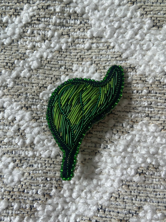 Broche Feuille de Rosier